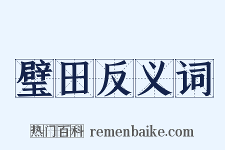 璧田反义词是什么意思的图片